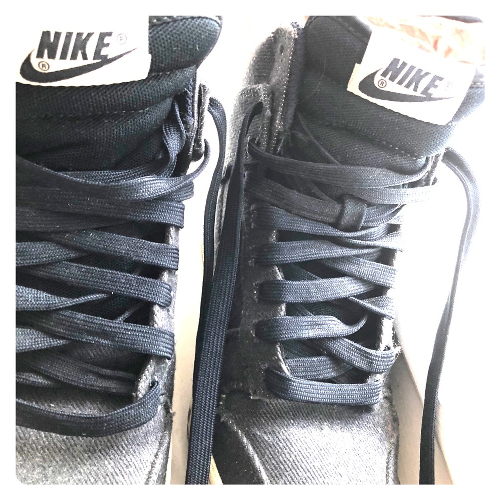 Blue denim Nike high tops 5.5